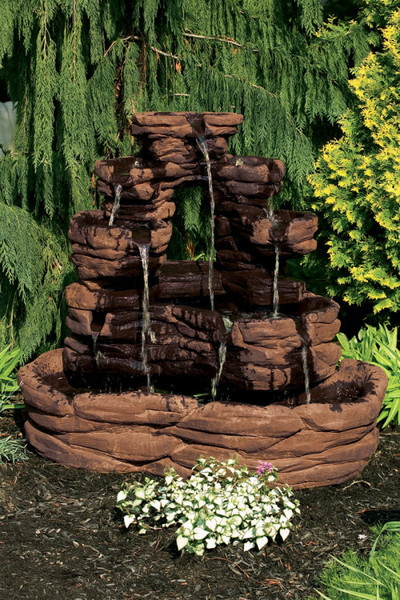 Santa Fe Stone Fountain Canyon Sculpture Cliff Sculptural Organic